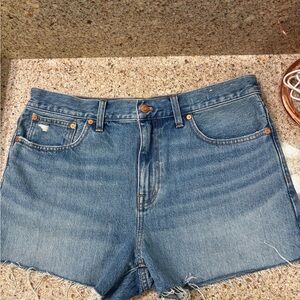 Madewell Relaxed Denim Shorts - Medium Blue